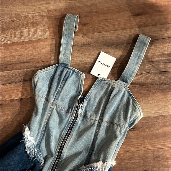 Natasha Zinko Blue and White Denim Dress - Picture 3 of 4